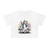 Rainbow Mushroom Dance Kitty Crop Top