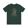 Mystic Garden Cat T-Shirt: Vibrant Feline Flourish