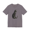 Geometric Black Cat: Sleek & Modern Tee