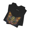 Psychedelic Whiskers: Vibrant Cat Mandala Tee