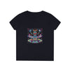 Luna Cat DJ Ladies' V-Neck T-Shirt