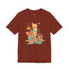 Celestial Commander: Futuristic Feline Tee
