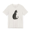 Geometric Black Cat: Sleek & Modern Tee