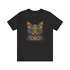 Psychedelic Whiskers: Vibrant Cat Mandala Tee