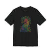 Mystic Garden Cat T-Shirt: Vibrant Feline Flourish