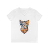 Kitten with Heart in Hearts - Ladies' V-Neck T-Shirt