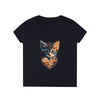 Kitten with Heart in Hearts - Ladies' V-Neck T-Shirt