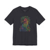 Mystic Garden Cat T-Shirt: Vibrant Feline Flourish