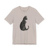 Geometric Black Cat: Sleek & Modern Tee