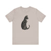 Geometric Black Cat: Sleek & Modern Tee