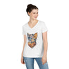 Kitten with Heart in Hearts - Ladies' V-Neck T-Shirt