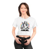 Rainbow Mushroom Dance Kitty Crop Top