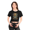 Mushroom Flower Kitty Crop Top