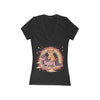 Kitten Riding a Unicorn V-Neck Tee