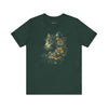 Floral Feline Majesty: Elegant Cat and Blooms Tee