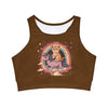 Copy of High Neck Crop Bikini Top (AOP)