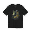 Floral Feline Majesty: Elegant Cat and Blooms Tee