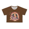 Kitten Riding Unicorn Crop Top
