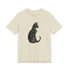 Geometric Black Cat: Sleek & Modern Tee