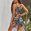 Cat Kaleidoscope Ladies Personality Slim Sling Dress