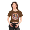 Kitten Riding Unicorn Crop Top