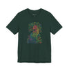 Mystic Garden Cat T-Shirt: Vibrant Feline Flourish