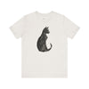 Geometric Black Cat: Sleek & Modern Tee