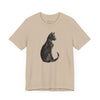 Geometric Black Cat: Sleek & Modern Tee