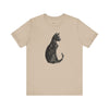 Geometric Black Cat: Sleek & Modern Tee