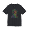Mystic Garden Cat T-Shirt: Vibrant Feline Flourish