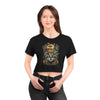 Mushroom Flower Kitty Crop Top