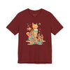 Celestial Commander: Futuristic Feline Tee