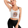 Cosmic Catventure Cute Cropped Yoga Tops for Women
