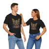 Psychedelic Whiskers: Vibrant Cat Mandala Tee
