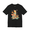 Celestial Commander: Futuristic Feline Tee