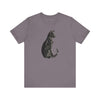 Geometric Black Cat: Sleek & Modern Tee