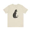 Geometric Black Cat: Sleek & Modern Tee