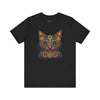 Psychedelic Whiskers: Vibrant Cat Mandala Tee
