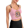 Cosmic Catventure Cute Cropped Yoga Tops for Women